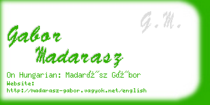 gabor madarasz business card
